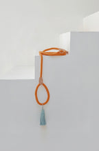 Schleppleine Orange Ø1,4 cm mit farbiger Quaste