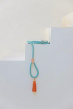Slip Lead Turquoise Ø1.4 cm with Colored Tassel