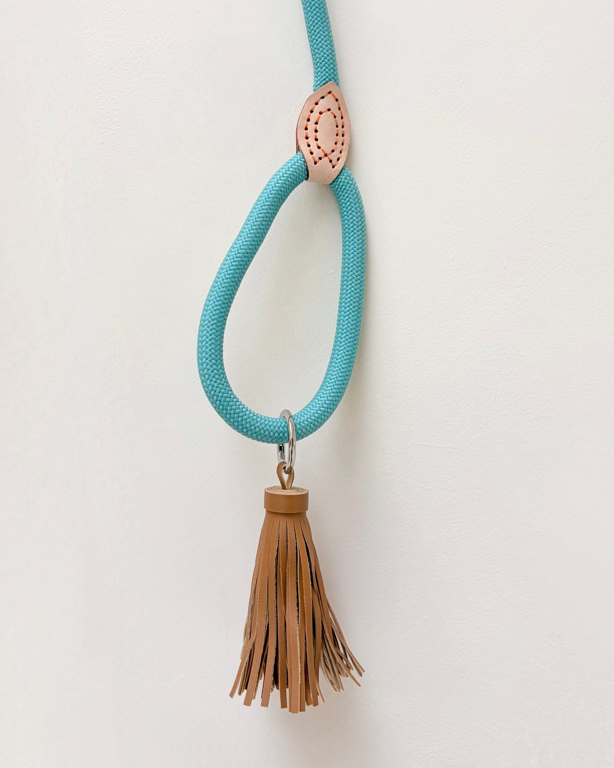 Sliplijn Turquoise Ø0,8 cm met gekleurd kwastje